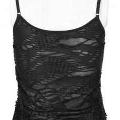 Punk Rave Women's Stuff Grunge Cutout Skull Ripped Tank Top