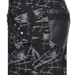 Punk Rave Women's Stuff Gothic Skull Printed Skirt