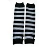 Poizen Industries Accessories Stripe Armwarmers – Black/Grey