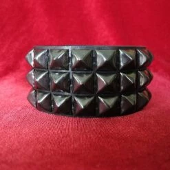 Ape Leather Three Row Pyramid Wristband Wristbands And Cuffs
