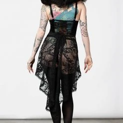 Killstar Be Veiled Lace Basque Women's Stuff