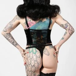 Killstar Be Veiled Lace Basque Women's Stuff