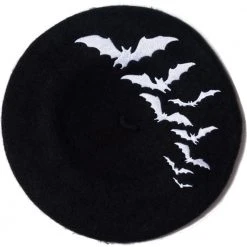 Kreepsville666 Bat Repeat White Beret Hat Men's Stuff