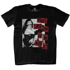Rock Roll Repeat What's Love: Black - Bettie Page Unisex T-Shirt