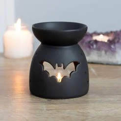 Gothic Gifts Gift Ideas Black Bat Cut Out Oil Burner