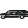Project Pinup Black Funeral Hearse Car Iron On Embroidered Patch Gift Ideas