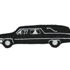 Project Pinup Black Funeral Hearse Car Iron On Embroidered Patch Gift Ideas