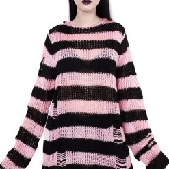 Killstar Courtney Distress Knit Sweater