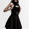 Killstar Dazed & Confused Suspender Skirt [BLACK] Women's Stuff