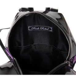Rock Rebel Damask Coffin Backpack In Purple Bags & Backpacks