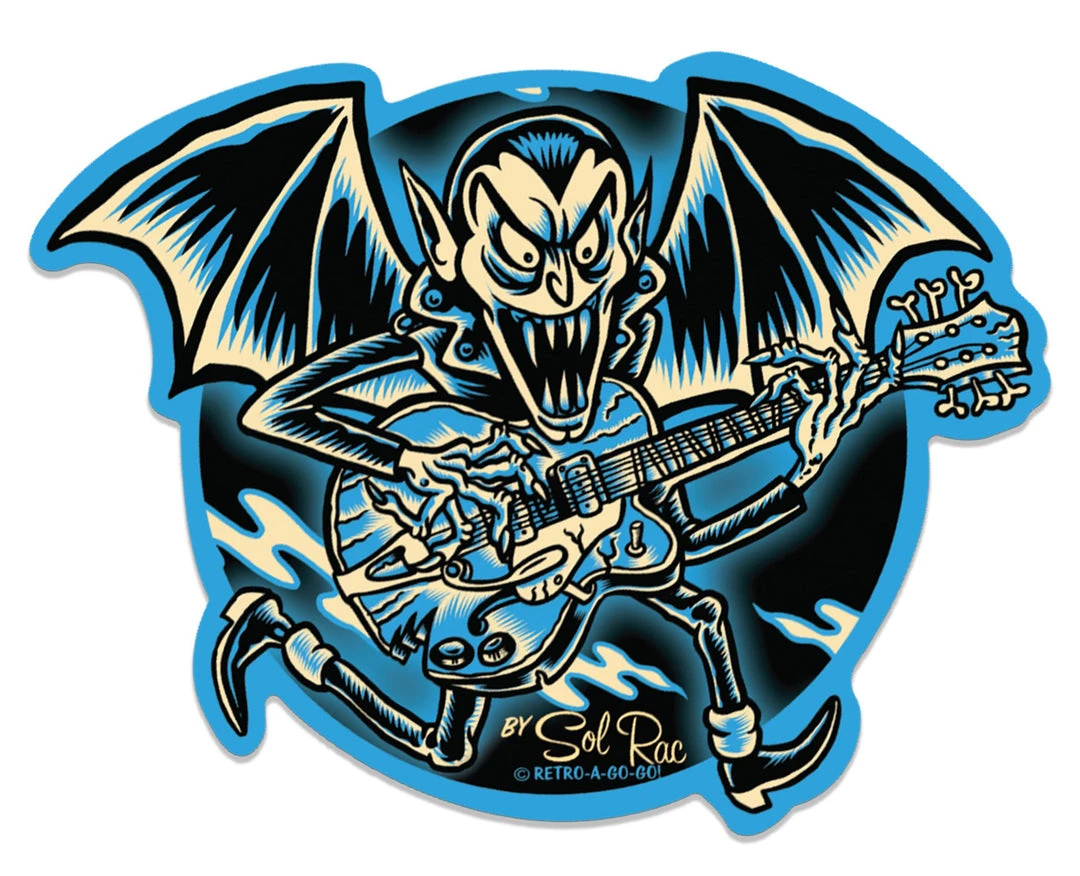 Retro-a-go-go Drac Rocs Vinyl Sticker Stickers 3 Retro-a-go-go Drac Rocs Vinyl Sticker Stickers