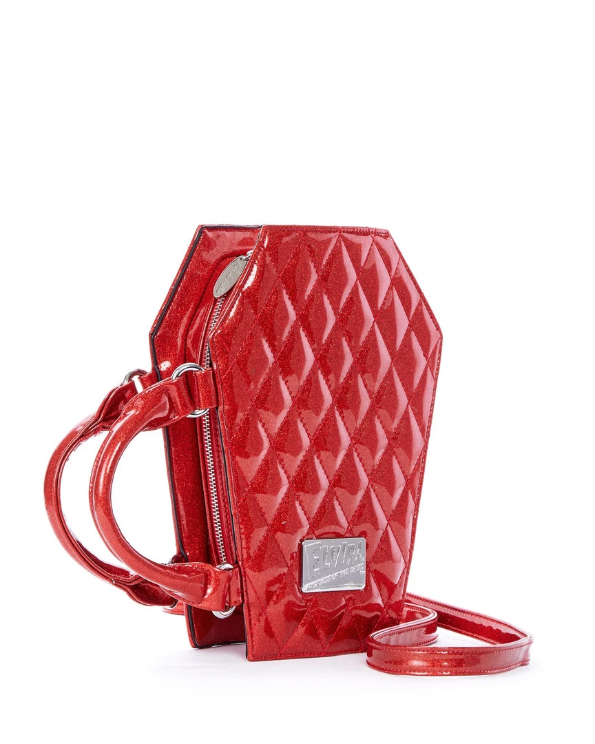 Lux De Ville Bags & Backpacks Elvira Coffin Mini Tote Venom Red Sparkle 5 Lux De Ville Bags & Backpacks Elvira Coffin Mini Tote Venom Red Sparkle