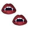 Neva Nude Vampire Fang Red Glitter Lip Blacklight Nipple Cover Pasties Accessories