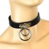 Funk Plus Chokers And Collars Leather Double Ring Choker