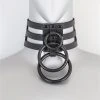 Funk Plus Chokers And Collars Triple Black Ring Choker
