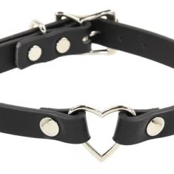 Funk Plus Chokers And Collars SMALL HEART RING CHOKER - VEGAN
