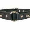 Funk Plus 1 1/8" Black Vegan Leather Spike O-Ring Collar Men's Stuff