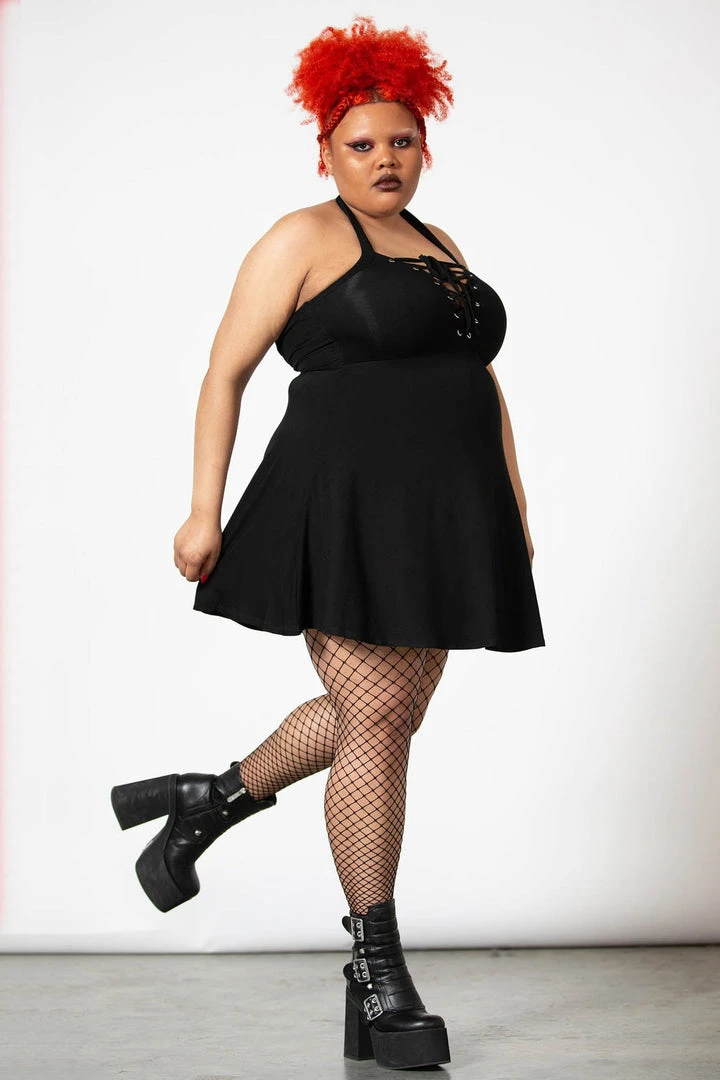 Killstar Gothica Halter Dress Women's Stuff 12 Killstar Gothica Halter Dress Women's Stuff