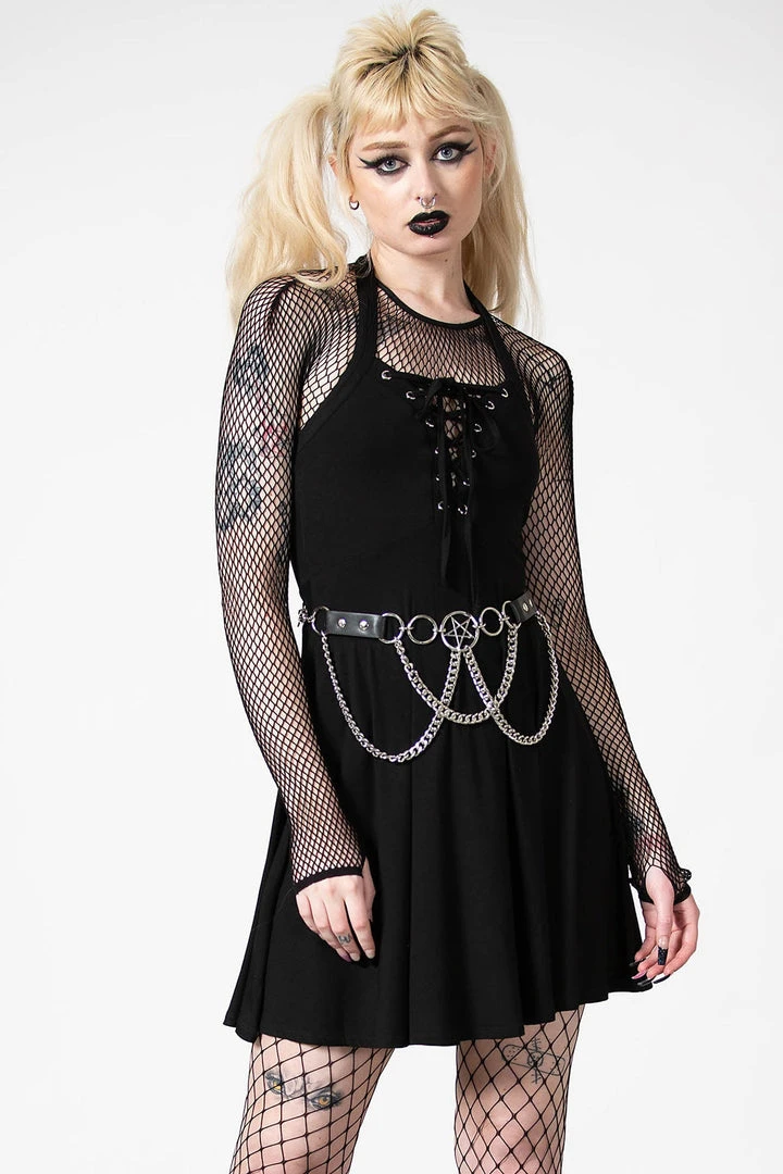Killstar Gothica Halter Dress Women's Stuff 4 Killstar Gothica Halter Dress Women's Stuff