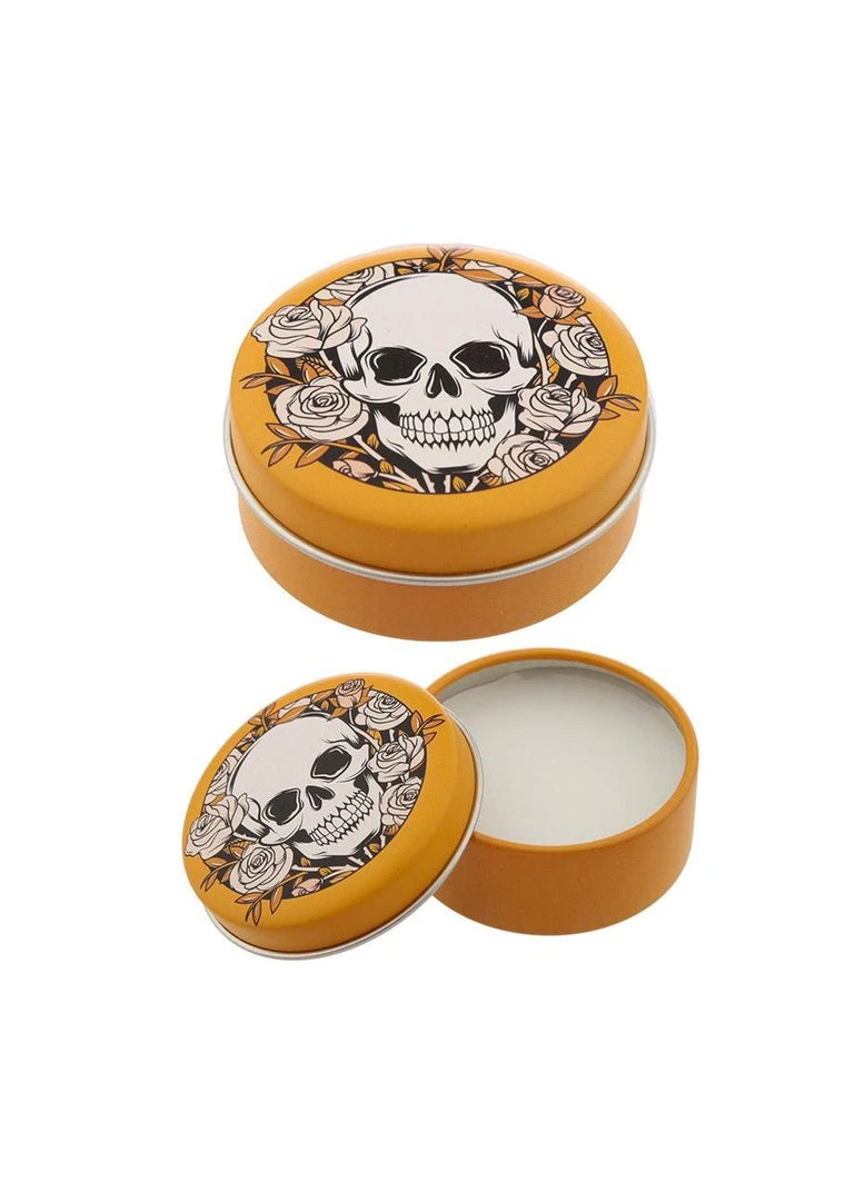 Other Gothic Gifts Skull & Roses Lemon Lip Balm Tin 4 Other Gothic Gifts Skull & Roses Lemon Lip Balm Tin