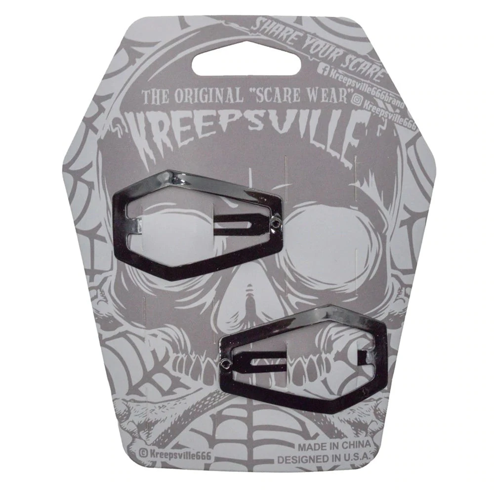 Kreepsville666 Coffin Snap Hair Clip - Black Accessories 4 Kreepsville666 Coffin Snap Hair Clip - Black Accessories