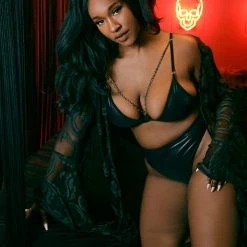 The Pretty Cult Heavy Metal Lover Chain Cross Bralette