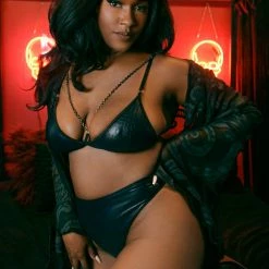 The Pretty Cult Heavy Metal Lover Chain Cross Bralette