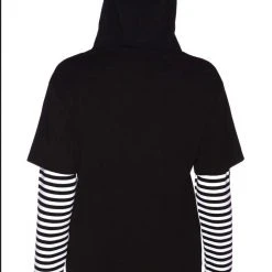 Killstar Jax Hooded Top - Black & White Men's Stuff