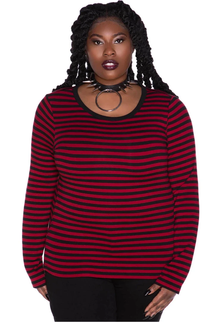 Killstar Jett Long Sleeve Top - Blood Women's Stuff 4 Killstar Jett Long Sleeve Top - Blood Women's Stuff