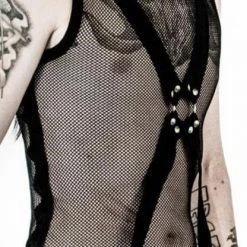 Lip Service Cross Strap Fishnet Top Men's Stuff