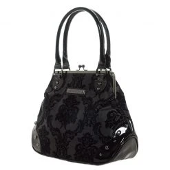 Rock Rebel Mistress Kisslock Bag In Black