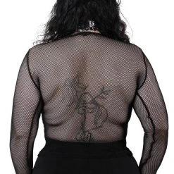 Killstar Overkill Fishnet Top - Black Women's Stuff