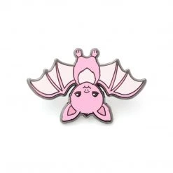 LuxCups Creative Pink Bat Enamel Pin