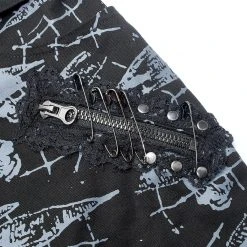 Punk Rave Women's Stuff Gothic Skull Printed Skirt