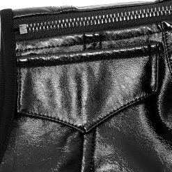 Punk Rave Women's Stuff Patent Leather Hollowed Out Dress