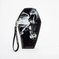 Rock Rebel We Belong Dead Glitter Coffin Wallet - Green Wallets