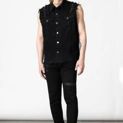 Killstar Ruse Denim Vest Men's Stuff 13 Killstar Ruse Denim Vest Men's Stuff