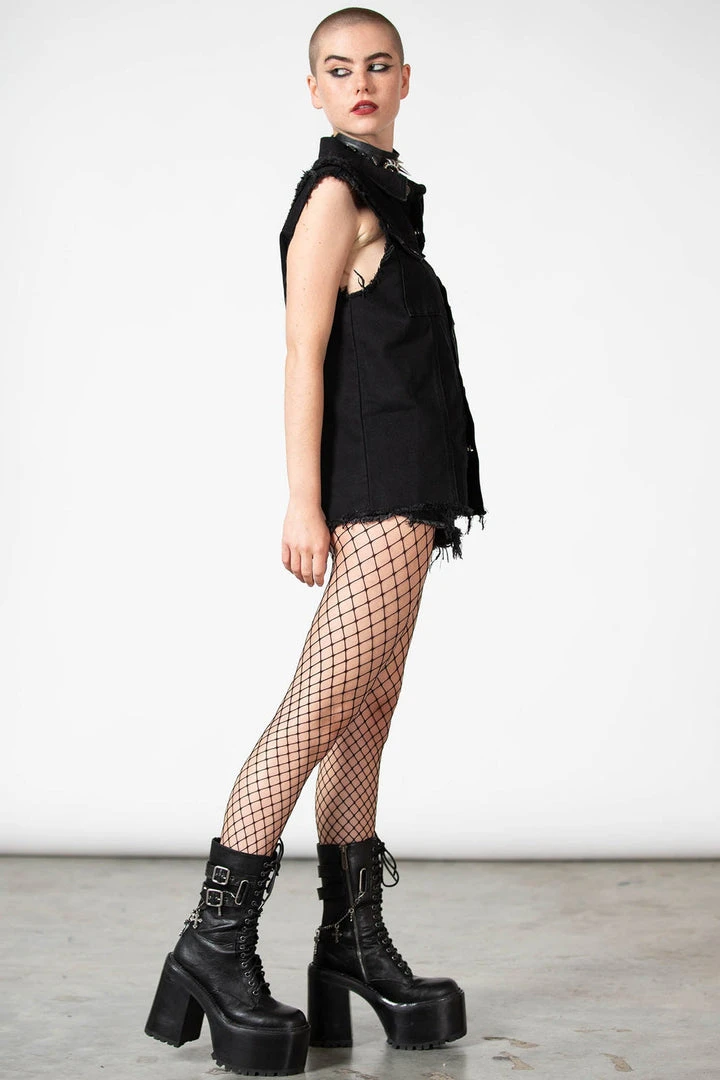 Killstar Ruse Denim Vest Men's Stuff 7 Killstar Ruse Denim Vest Men's Stuff