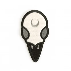 LuxCups Creative Raven Skull Fuzzy Patch