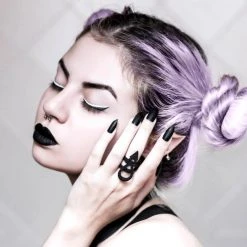 Rogue And Wolf Jewelry Rune Ring In Black