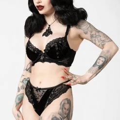 Killstar Sacred Spirits Velvet Bralet - Black