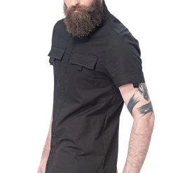 Queen Of Darkness Men's Stuff Shirt With Hidden Button Placket