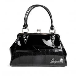 Sourpuss Shock Me Handbag - Black/Black Bags & Backpacks