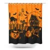 Sourpuss Gift Ideas Haunted House Shower Curtain 1 Sourpuss Gift Ideas Haunted House Shower Curtain