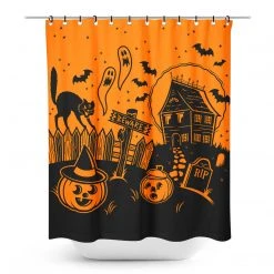 Sourpuss Gift Ideas Haunted House Shower Curtain