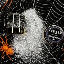 Glam Goth Beauty Scream - Silver With Black Body Glitter