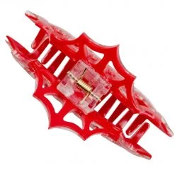 Kreepsville666 Accessories Spiderweb Hair Claw Clip Red