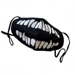 Ectogasm Skeleton Teeth Face Mask In Black Masks