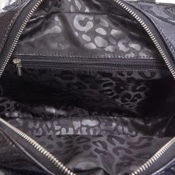 Lux De Ville Skull And Roses Tote Black Matte With Midnight Sparkle Bags & Backpacks
