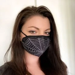 Ectogasm Black Spiderweb Face Mask Masks
